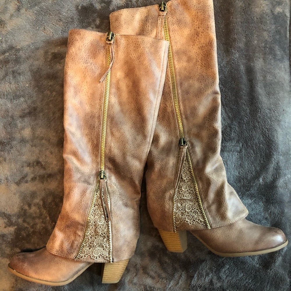 Brown Boots Knee High